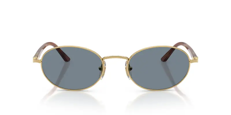 Unisex PO1018S IDA 113256 Occhiali da sole Metallo Oro Blu Rotonda Normale miniatura 3