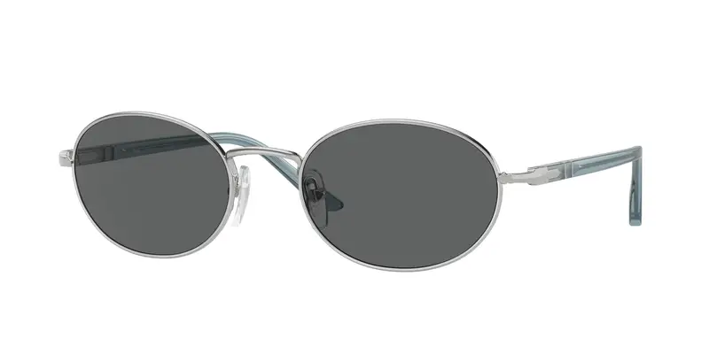 Persol Unisex PO1018S IDA 518/B1 Occhiali da sole Metallo Argento Grigio Rotonda Normale