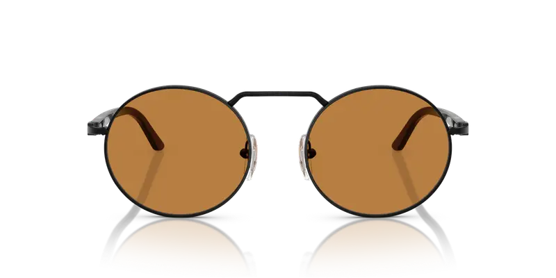 Persol Unisex PO1019S 107853 Occhiali da sole Metallo Nero Giallo Squadrata Normale miniatura 2