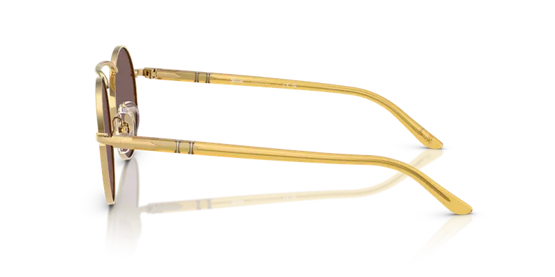 Persol Unisex PO1019S 112953 Occhiali da sole Metallo Oro Viola Squadrata Normale miniatura 3