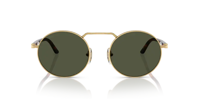 Persol Unisex PO1019S 515/31 Occhiali da sole Metallo Oro Verde Squadrata Normale miniatura 2