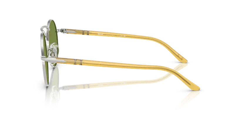 Persol Unisex PO1019S 518/4E Occhiali da sole Metallo Argento Verde Squadrata Normale miniatura 3