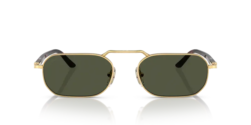 Persol Unisex PO1020S 515/31 Occhiali da sole Metallo Oro Verde Squadrata Normale miniatura 2
