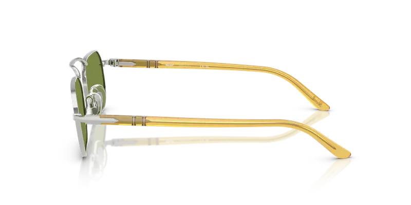 Persol Unisex PO1020S 518/4E Occhiali da sole Metallo Argento Verde Squadrata Normale miniatura 3