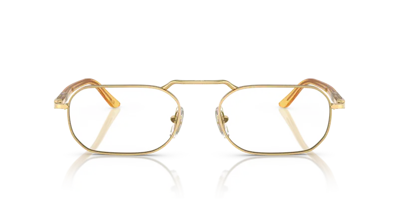 Persol Unisex PO1020V 1129 Montature da vista Metallo Oro Trasparente Squadrata Normale miniatura 2