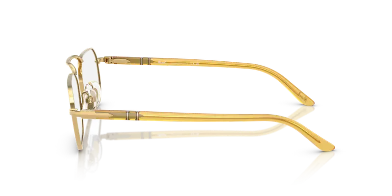 Persol Unisex PO1020V 1129 Montature da vista Metallo Oro Trasparente Squadrata Normale miniatura 3