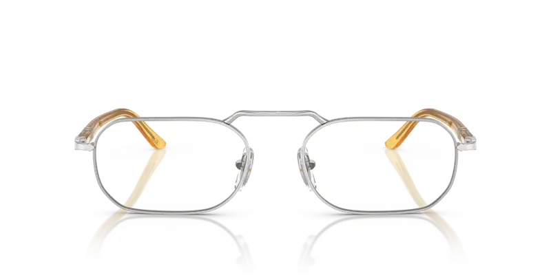 Persol Unisex PO1020V 518 Montature da vista Metallo Argento Trasparente Squadrata Normale miniatura 2