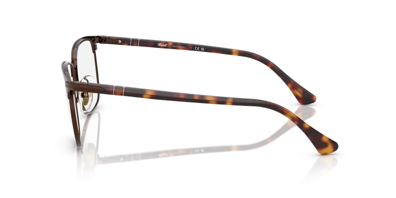 Persol Unisex PO1021V 1124 Montature da vista Metallo Marrone Trasparente Squadrata Normale miniatura 3