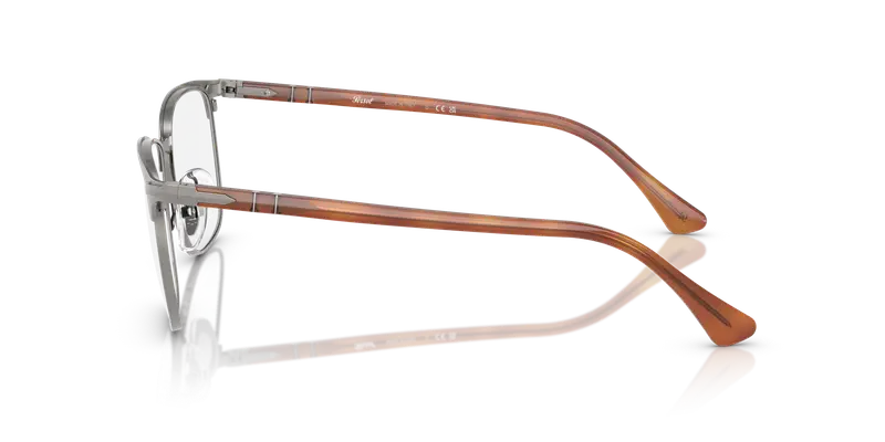 Persol Unisex PO1021V 1131 Montature da vista Metallo Grigio Trasparente Squadrata Normale miniatura 3