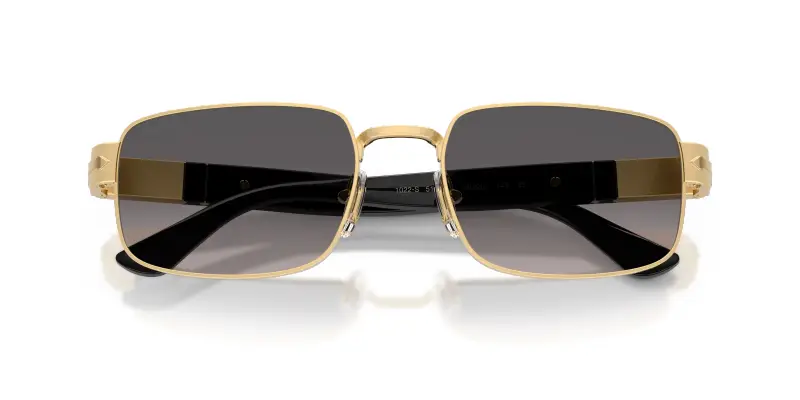 Unisex PO1022S 515/M3 Occhiali da sole Metallo Oro Grigio Pillow Polarizzata miniatura 2