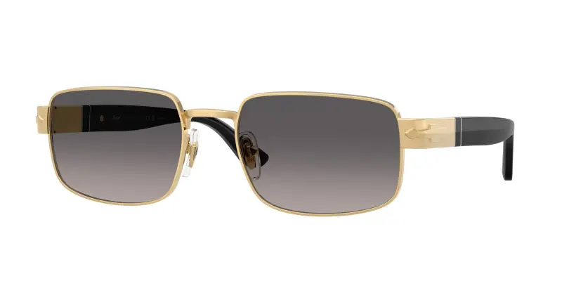 Unisex PO1022S 515/M3 Occhiali da sole Metallo Oro Grigio Pillow Polarizzata