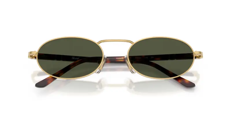 Unisex PO1023S 515/31 Occhiali da sole Metallo Oro Verde Squadrata Normale miniatura 2