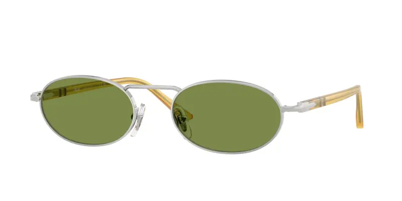 Unisex PO1023S 518/4E Occhiali da sole Metallo Argento Verde Squadrata Normale