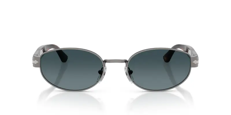 Unisex PO1024S 513/S3 Occhiali da sole Metallo Grigio Blu Rotonda Polarizzata Sfumato miniatura 3