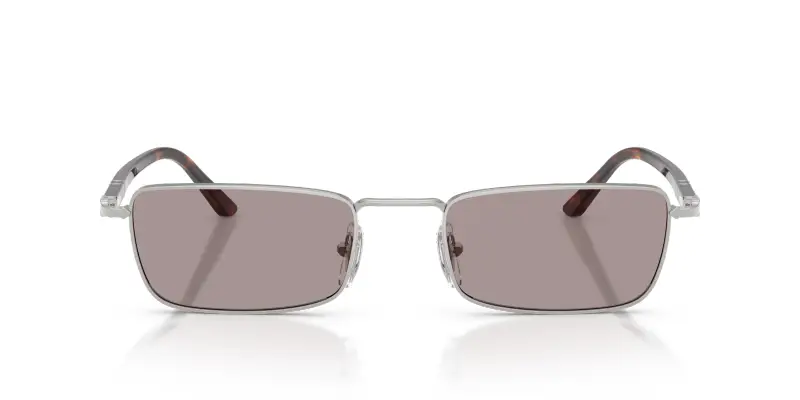 Unisex PO1025S 102153 Occhiali da sole Metallo Argento Viola Squadrata Normale miniatura 3