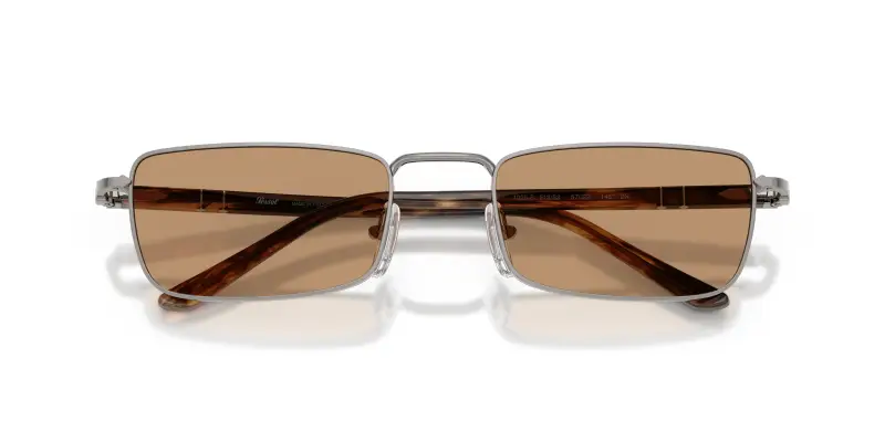 Unisex PO1025S 513/53 Occhiali da sole Metallo Grigio Marrone Squadrata Normale miniatura 2