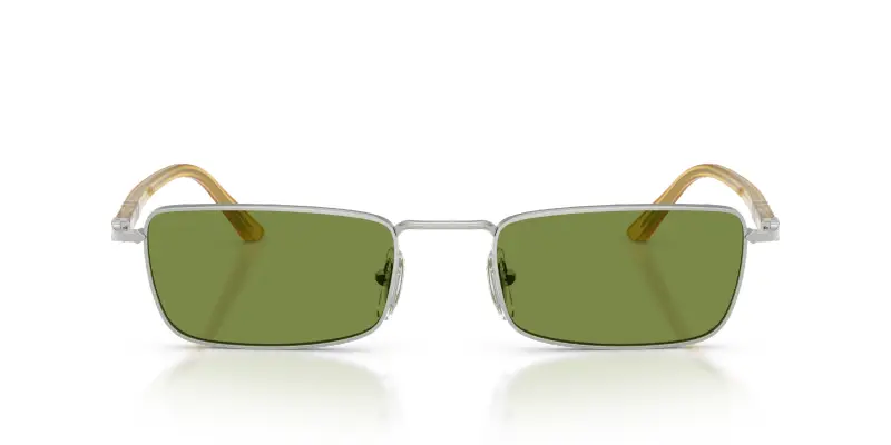 Unisex PO1025S 518/4E Occhiali da sole Metallo Argento Verde Squadrata Normale miniatura 3