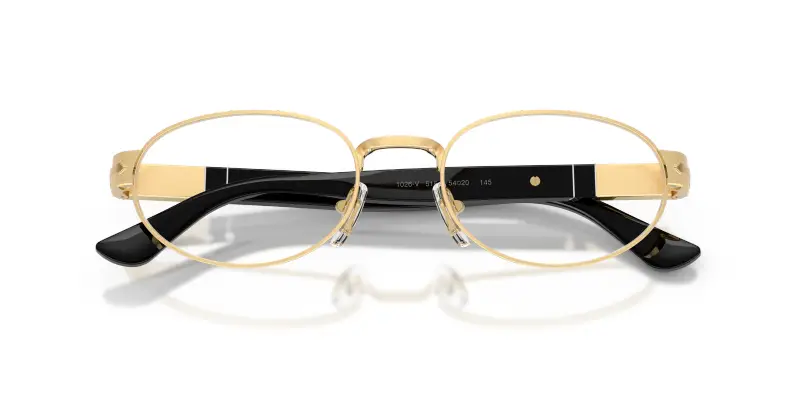 Unisex PO1026V 515 Montature da vista Metallo Oro Trasparente Rotonda Normale miniatura 2