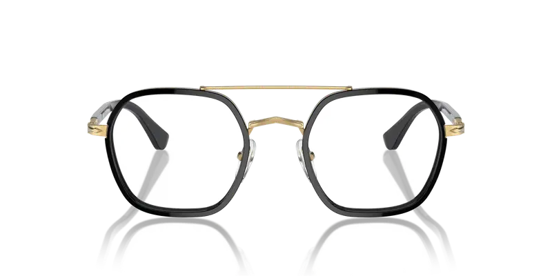 Persol Unisex PO2480V 1097 Montature da vista Metallo Nero Geometrica miniatura 2