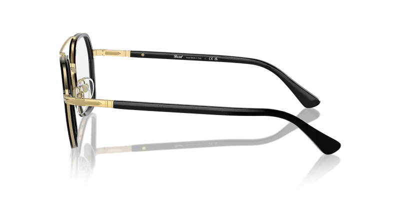 Persol Unisex PO2480V 1097 Montature da vista Metallo Nero Geometrica miniatura 3