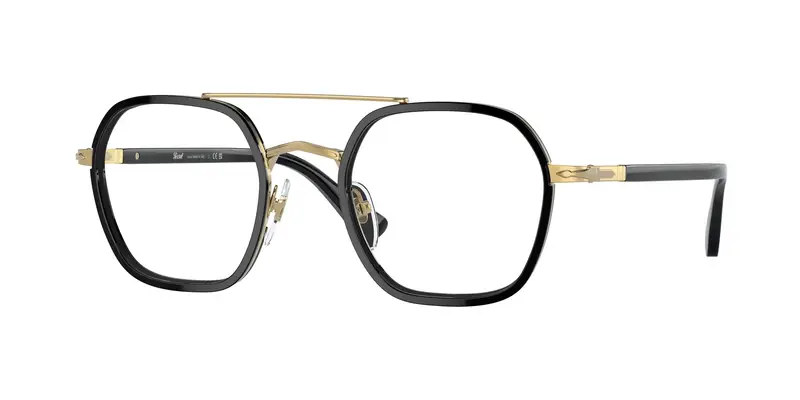 Persol Unisex PO2480V 1097 Montature da vista Metallo Nero  Geometrica