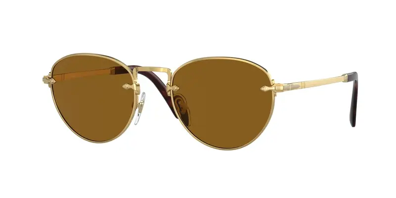 Persol Unisex PO2491S 114233 Occhiali da sole Plastica Oro Marrone Pantos Normale