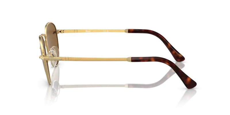 Persol Unisex PO2491S 114233 Occhiali da sole Plastica Oro Marrone Pantos Normale miniatura 3