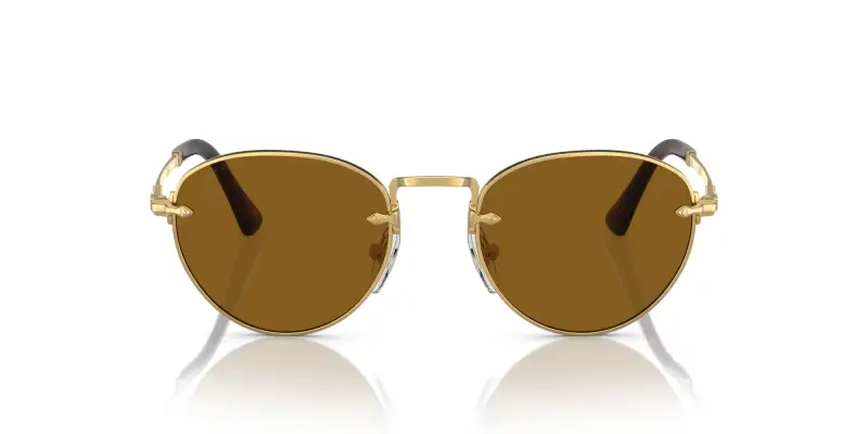 Unisex PO2491S 114233 Occhiali da sole Plastica Oro Marrone Pantos Normale miniatura 3