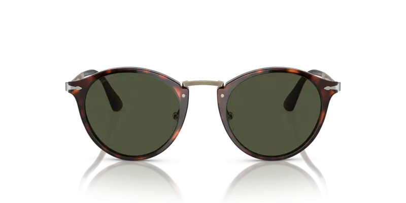 Persol Unisex PO3166S 24/31 Occhiali da sole Acetato Tartaruga Verde Pantos Normale miniatura 2