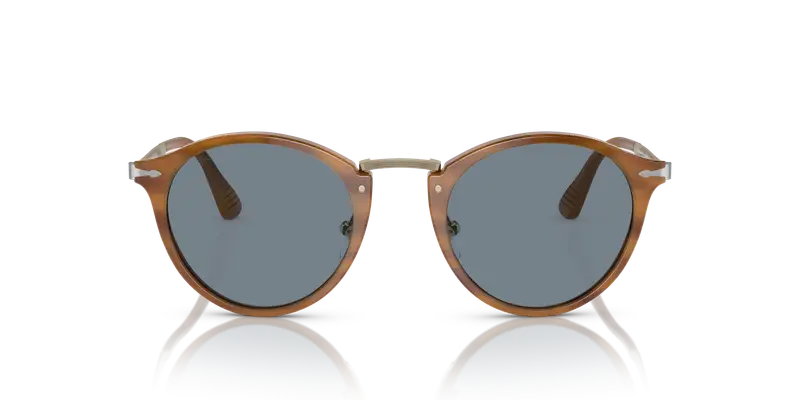 Persol Unisex PO3166S 960/56 Occhiali da sole Acetato Tartaruga Blu Pantos Normale miniatura 2