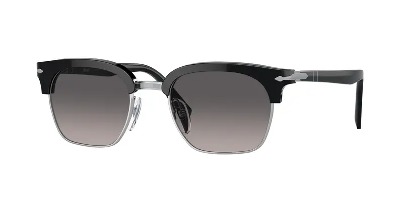 Persol Unisex PO3199S  1106M3 Occhiali da sole Acetato Nero Grigio Squadrata Polarizzata Sfumato