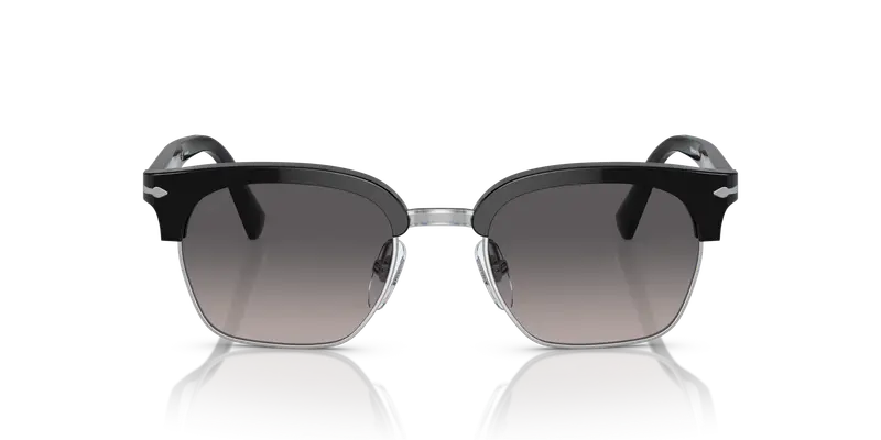 Persol Unisex PO3199S 1106M3 Occhiali da sole Acetato Nero Grigio Squadrata Polarizzata Sfumato miniatura 2