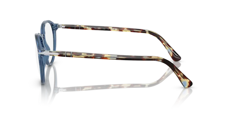 Persol Unisex PO3218V 1202 Montature da vista Acetato Blu Trasparente Pantos Normale miniatura 3