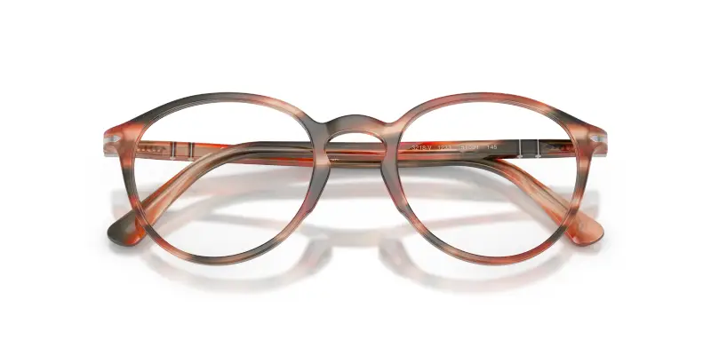 Unisex PO3218V 1233 Montature da vista Acetato Rosso Trasparente Pantos Normale miniatura 2