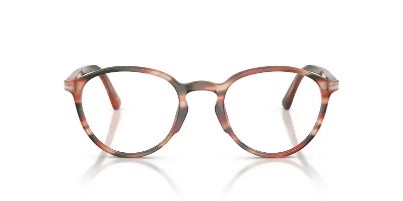 Unisex PO3218V 1233 Montature da vista Acetato Rosso Trasparente Pantos Normale miniatura 3
