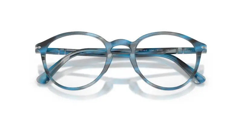 Unisex PO3218V 1234 Montature da vista Acetato Blu Trasparente Pantos Normale miniatura 2
