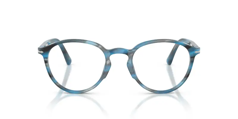 Unisex PO3218V 1234 Montature da vista Acetato Blu Trasparente Pantos Normale miniatura 3