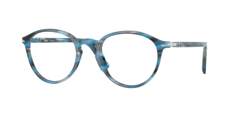 Unisex PO3218V 1234 Montature da vista Acetato Blu Trasparente Pantos Normale