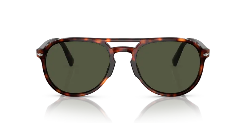 Persol Unisex PO3235S EL PROFESOR SERGIO 24/31 Occhiali da sole Acetato Tartaruga Verde Pilot Normale miniatura 2