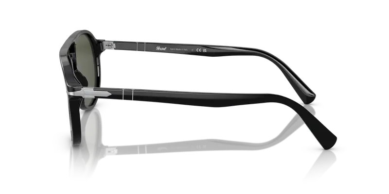 Persol Unisex PO3235S EL PROFESOR SERGIO 95/31 Occhiali da sole Acetato Nero Verde Pilot Normale miniatura 3