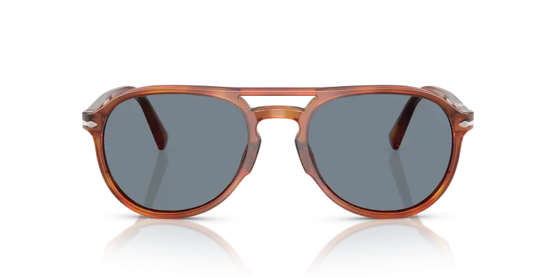 Persol Unisex PO3235S EL PROFESOR SERGIO 96/56 Occhiali da sole Acetato Marrone Blu Pilot Normale miniatura 2