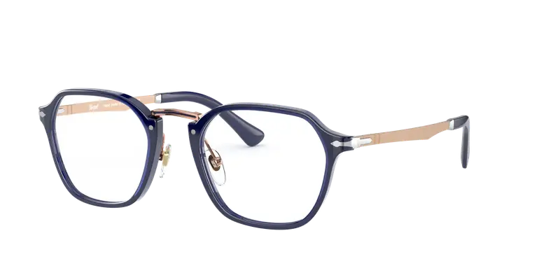 Persol Unisex PO3243V 181 Montature da vista Plastica Blu Squadrata