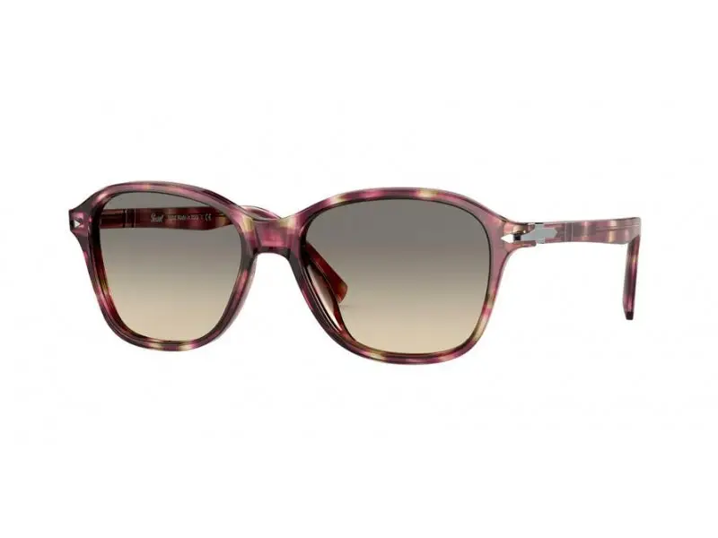 Persol Unisex PO3244S 112532 Occhiali da sole Plastica Bordeaux Grigio Squadrata  Sfumato