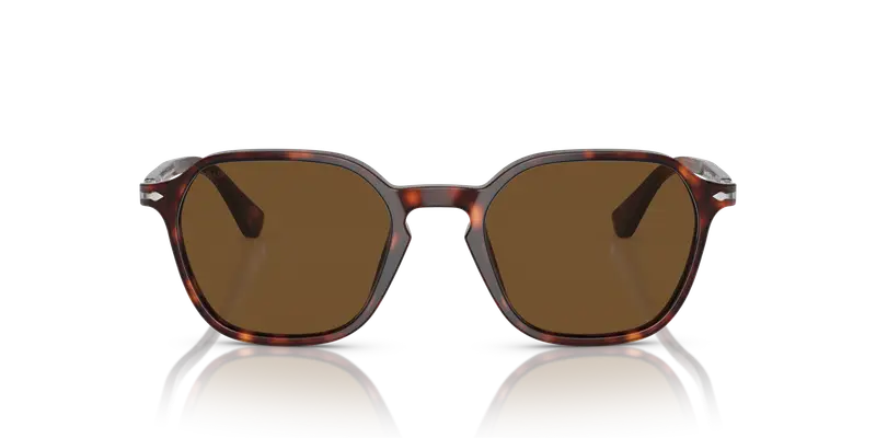 Persol Unisex PO3256S 24/57 Occhiali da sole Plastica Havana Marrone Squadrata Polarizzata miniatura 2
