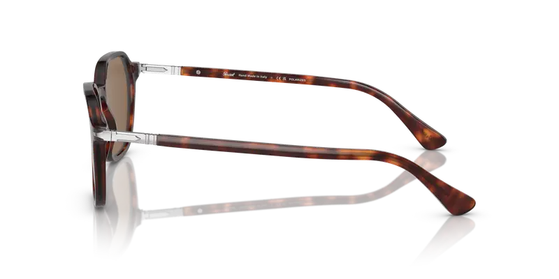 Persol Unisex PO3256S 24/57 Occhiali da sole Plastica Havana Marrone Squadrata Polarizzata miniatura 3