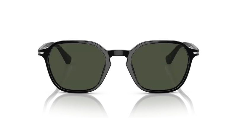 Persol Unisex PO3256S 95/31 Occhiali da sole Plastica Nero Verde Squadrata miniatura 2