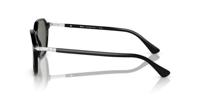 Persol Unisex PO3256S 95/31 Occhiali da sole Plastica Nero Verde Squadrata miniatura 3