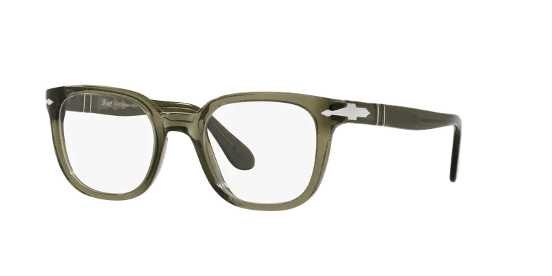 Persol Unisex PO3263V 1103 Montature da vista Acetato Grigio Trasparente Squadrata Normale miniatura 2