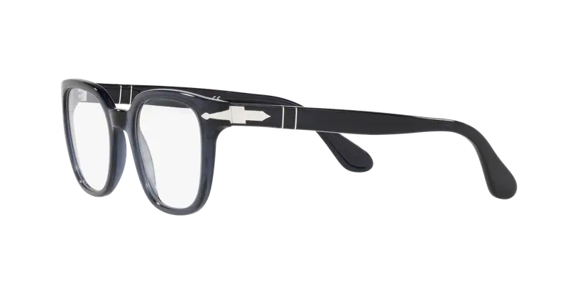 Persol Unisex PO3263V 181 Montature da vista Acetato Blu Trasparente Squadrata Normale miniatura 3