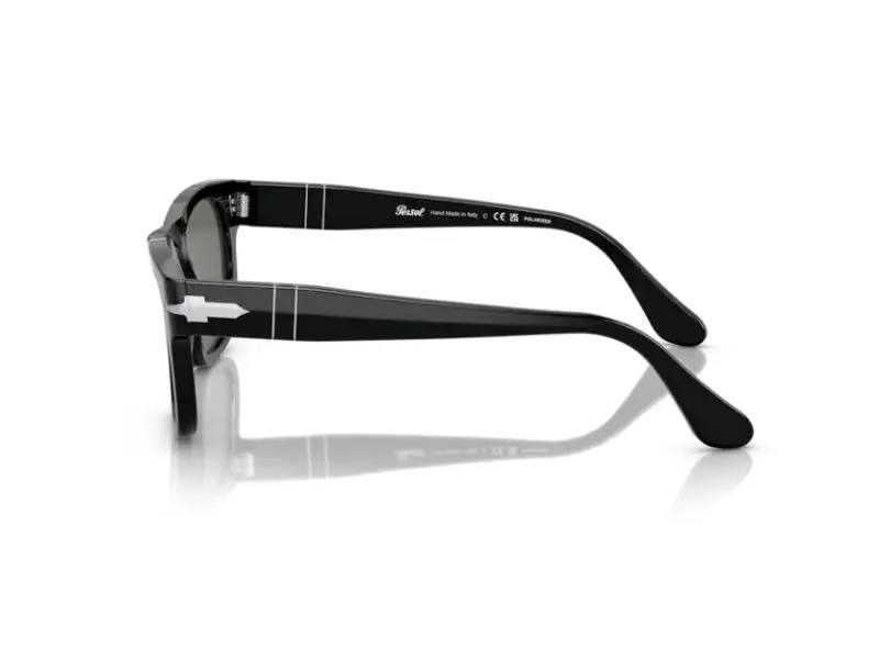 Persol Unisex PO3269S 95/58 Occhiali da sole Acetato Nero Verde Squadrata Polarizzata miniatura 3